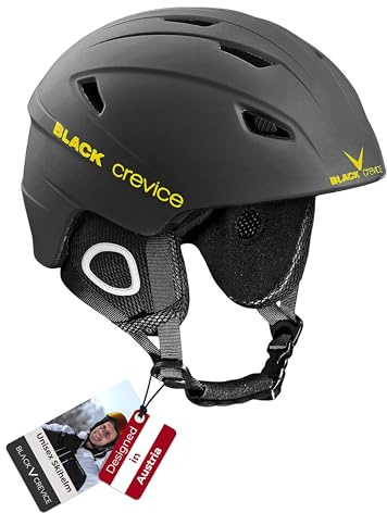 Black Crevice Skihelm Kitzbühel, 9, 5 Größen, BCR143764 (Schwarz/Gelb, S)