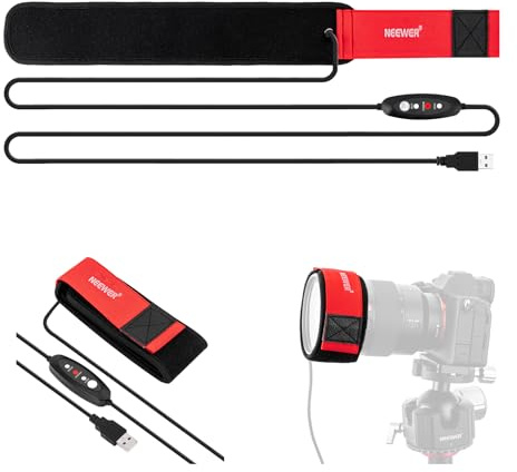 NEEWER 600mm Objektivheizung Objektiv Wärmer mit 3 Temperatureinstellungen, USB Lens Heater Warmer verhindert Tau Nebel und Kondensation bei DSLR Kameras Teleskopen Ferngläsern Astrofotografie, HW-23B
