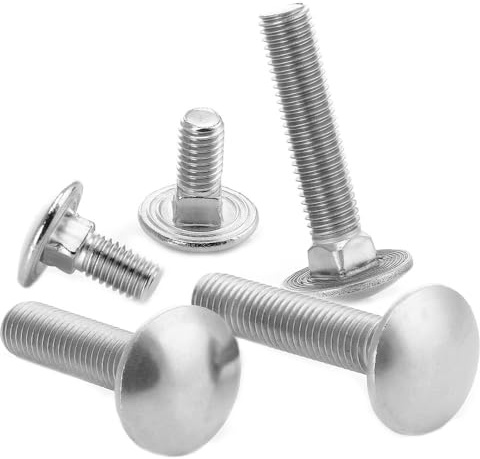 10 Stück Schlossschrauben M10x45 Edelstahl A2 Vollgewinde Flachrundschrauben mit Vierkantansatz DIN 603 WIBTEC®