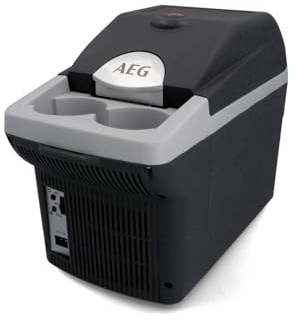 AEG Automotive Board-Bar BK 6 Thermoelektrische Kühl- und Warmhaltebox 6 Liter, 12 Volt für Auto und Steckdose, anschnallbar im PKW