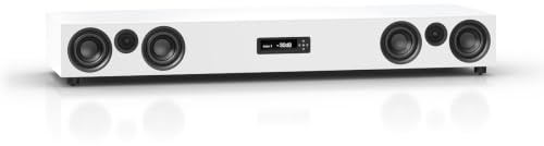 Nubert nuPro XS-8500 RC, weiß, Dolby Atmos Soundplate mit HDMI eARC, DTS | High End Soundbar mit 820 W Impulsleistung, 2x 3-Wege-System, X-Room Calibration, aptX HD, DTS:X & TV-Base bis 100 kg