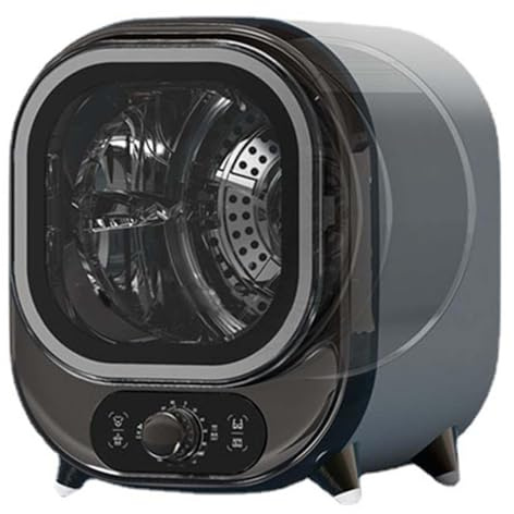 XFQZJG Tragbarer Kondensationstrockner, klein, 5 kg Fassungsvermögen, kompakter Schleudertrockner, belüftete Trocknung, 0,8 kg Ladung, energieeffizient, ideal für kleine Räume