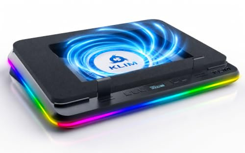 Turbofrost Max RGB Laptop Kühlpad mit Turbofan XL und LCD Bildschirm | Patentiertes Inlay System sorgt für optimalen Luftstrom bei jedem Laptop
