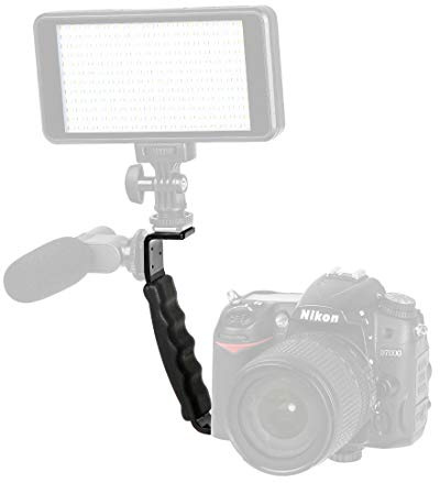 Universal Blitzlichthalter in L-Form mit ergonmisch geformtem Griff 1/4 Zoll Halterung Kompatibel mit fast allen Film- und Fotokameras LS-37