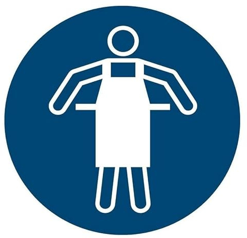 Schutzschürze benutzen Kunststoffschild Ø 20 cm (wetterfest)
