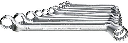 GEDORE Doppelringschlüssel Satz, 10-teilig, 6-32 mm, gekröpft, geschmiedet, Premium Handwerkzeug-Set, ideal für Profi-Handwerker und Heimwerker
