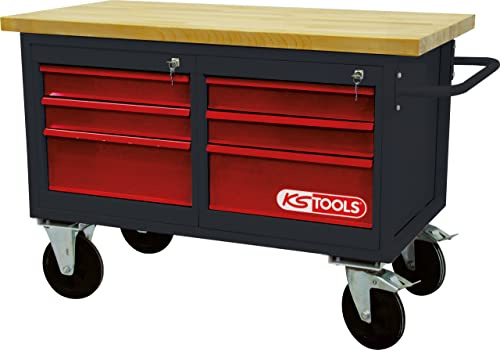 KS Tools 865.0011 Fahrbare Werkbank mit 6 Schubladen