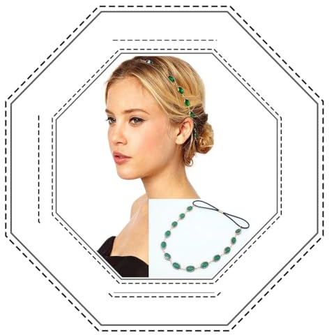 Yean Kopfkette, Haarschmuck, Bohemian-Stil, für Damen und Mädchen (grün)