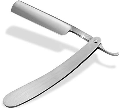 Rasiermesser mit Edelstahl-Heftschalen Rundkopfklinge Nassrasur Bartmesser | Nassrasierer Messer für die Pflege Ihres Bartes Ein beliebtes Geschenk für Herren für die klassische Rasur