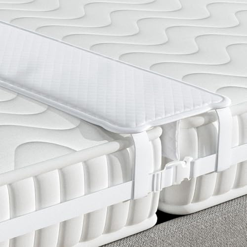 Liebesbrücke für Matratzen mit Spanngurt [200x25], Matratzenkeil Ritzenfüller Matratzenbrücke, Lückenfüller Matratze Bettritzenfüller, Matratzenverbinder für Familien & Paare