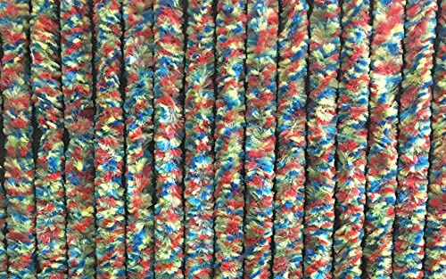 Chenille Flauschvorhang bunt 200 x 100 cm