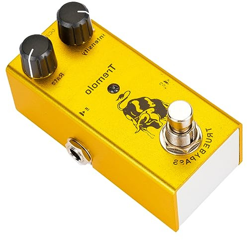 Kisangel Tremolo Gitarreneffektpedal mit Rate Control Legierunggehäuse und True Bypass für Klassische Röhrenverstärkersimulation für Gitarren