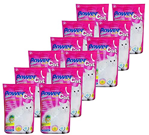 12 x 5 l = 60L Powercat Magic Silikat Katzenstreu