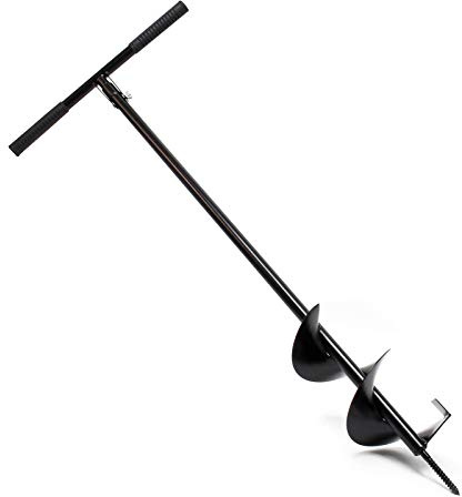 Wiltec Hand Erdlochbohrer 118cm für Ø150mm Löcher, Pfahlbohrer für Schächte und Fundamente, Handerdbohrer mit Quergriff