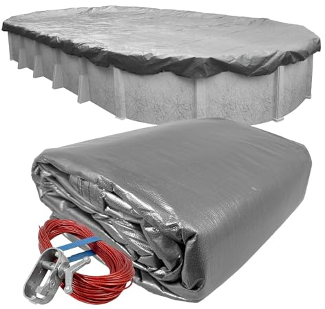 Robelle 331530-4 Platinum Winter Poolabdeckung für ovale Aufstellbecken 4,6 x 9,1 m Ovalpool