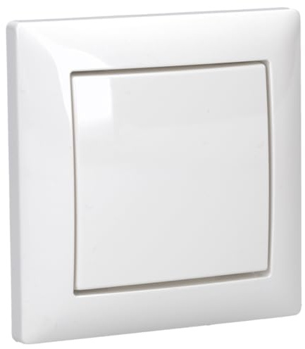 Busch-Jaeger Busch-balance SI Wechselschalter Set + Rahmen Alpinweiß | 1x 2000/6 US Wechselschalter Einsatz + 1x 2506-914 Wippe + 1x 1721-914 1-fach Abdeckrahmen