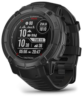 Garmin [renewed Instinct 2X Solar Tactical – GPS-Smartwatch mit unendlicher Akkulaufzeit im Smartwatch-Modus, 40+ Sport-Apps, Smart Notifications, Trainingszustand, Schlafanalyse [Generalüberholt]