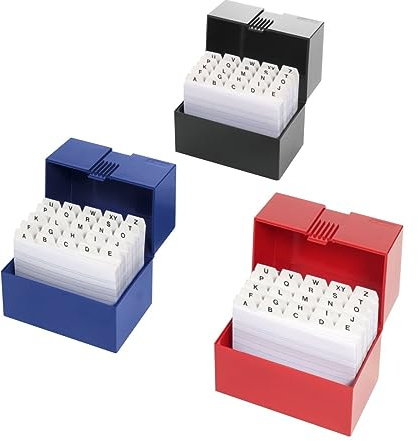Herlitz 1904705 Karteikasten, A7, gefüllt, farbig sortiert, keine Farbauswahl möglich, 1 Stück