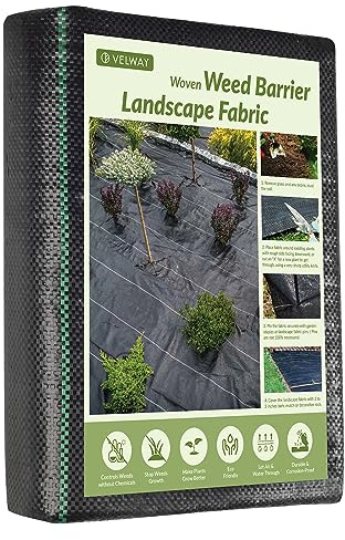 Velway Unkrautvlies Garten Extra Stark 1,2x15m - Unkrautvlies Wasserdurchlässig, Reißfestes Bodengewebe Unkrautflies für Garten, Hochbeet, Einfahrt usw., Anti Unkrautvlies Pflanzfolie