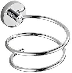 OlBuWa Haartrocknerhalter/Fönhalter 304 Edelstahl Chrom,Badzubehör (Silber)
