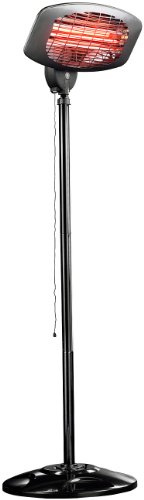 Semptec Urban Survival Technology Terassenheizstrahler: Quarz-Außen-Heizstrahler QW-2000 mit Standfuß, höhenverstellbar, IPX4 (Quarzstrahler, Balkon-Heizstrahler, des)