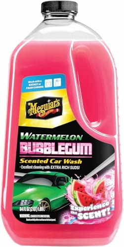 Meguiar's Watermelon Bubblegum Autoshampoo - Hervorragende Reinigungskraft, Angenehmer Duft, starke Schaumbildung, konzentrierte Formel, ideal für Schaumkanonen, 1890ml, G250464EU