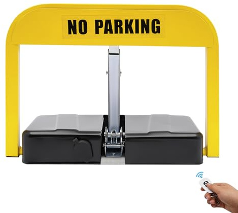 Parkplatzsperre, Elektronisches Autoparkschloss mit Fernbedienung, Elektrisch Fernbedienung Parksperre mit 2 Fernbedienung, Automatik Klappbar Parksperre, P67 Wasserdicht, 15m Reichweite