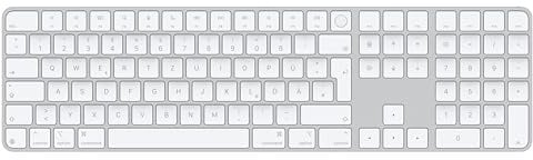 Apple Magic Keyboard mit Touch ID und Ziffernblock für Mac Modelle mit Apple Chip – Deutsch – Weiße Tasten ​​​​​​​