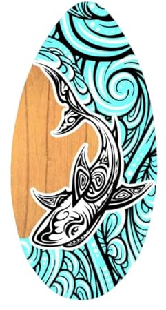perfk ​Skimboard aus Holz –Flachwasser-Surfbrett für Strand & Flachwasser – Rutschfestes Design für Kinder & Erwachsene für Anfänger & Fortgeschrittene für Sand, Wasser & Gras​