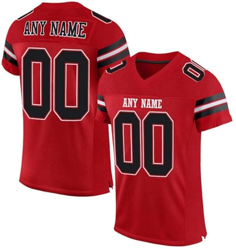 Generisch Personalisiert American Football Trikot Personalisierte Spieltrikots mit Name Nummer für Kinder Erwachsene Junge Mädchen Herren Damen