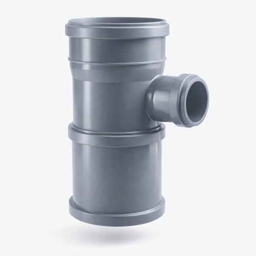 FN-Technik® Regensammler DN 110 Abgang 50 – Regenwassersammler für Fallrohr mit Überlaufschutz