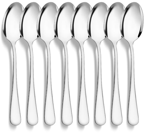 CoKeeSun Teelöffel 8 Stück, 14cm Kaffeelöffel Edelstahl Set | Espressolöffel Klein, Dessertlöffel Setspiegelpoliert, Kleine Löffel für Haushalte Restaurants Café Küche, Spülmaschinenfest