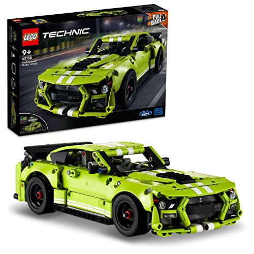 LEGO Technic Ford Mustang Shelby GT500, Modellauto-Bausatz, Spielzeugauto, Rennauto für Kinder und Teenager mit AR-App und Rückziehmotor 42138
