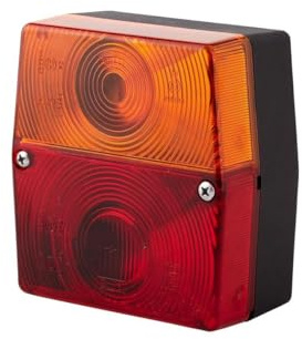 HELLA Rückleuchte - Glühlampe - 12V / 24V - Anbau/geschraubt - ECE - Lichtscheibenfarbe: rot/gelb - Stecker: Flachstecker - links/rechts - Menge: 1-2SE 998 530-061
