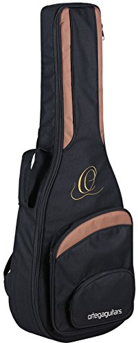 Ortega Guitars Pro Series Bag - 3/4 Klassische Gitarren Tasche - Höhe 94,62 cm - Breite 35,88 cm - Breiter Halsgurt - Schultergurte - Nylon, Schwarz (ONB34)