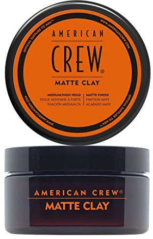 AMERICAN CREW – Matte Clay, 85 g, Stylingclay für Männer, Haarprodukt mit mittlerem bis starkem Halt, Stylingprodukt für optimale Formbarkeit, Struktur & mattes Finish