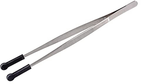 GRÄWE Kochpinzette Fleischpinzette mit Fleischpinzette mit abnehmbaren Silikongreifern, Edelstahl 18/10, 30 cm,