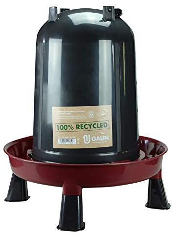 Geflügeltränke Hühnertränke Wachteltränke mit Füßen, aus Recyclingmaterial mit Bajonettverschluss und Aufhängung (1,5 L bis 10 L) Made in Europe