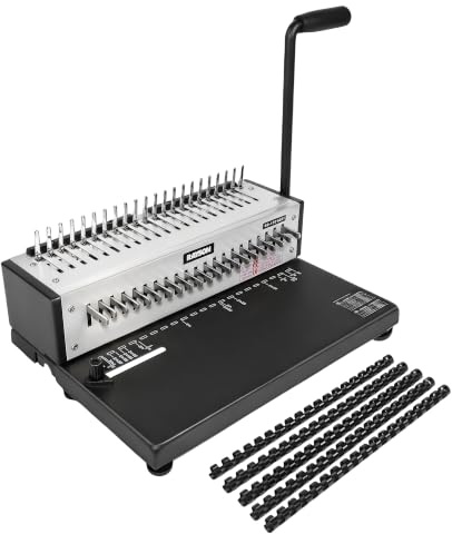 RAYSON Plastik-Bindekamm Bindegerät, 21 Löcher, Bindet 200 Blatt, SD-1501A21