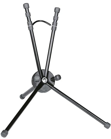 K&M 14340 Saxophonständer Saxxy Schwarz Aluminium - kompakte XXS-Größe - 30 cm Höhe - Transport im Schallbecher möglich