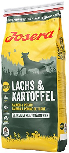 JOSERA Lachs & Kartoffel (15 kg) | Trockenfutter für Erwachsene Hunde | Adult | Monoprotein - 100% Lachs | Getreidefreies Premiumfutter mit Käutern & Früchten - auch für Senioren | proteinarm