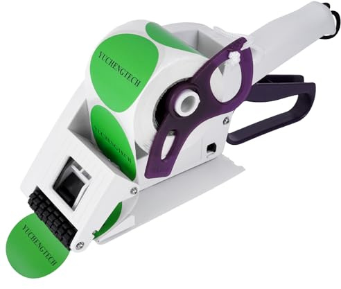 YUCHENGTECH Etiketten Abroller Etikettenspender Etikettenabroller Hand Etikettenbreite 20-60 mm für Runde und Quadratische Handetikettierer Haftetiketten