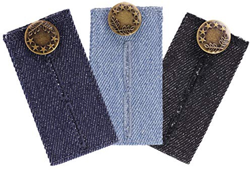 mama band Comfy Fit Hosenerweiterung in Jeans Optik – Hosenbunderweiterung für Jeanshosen – 3er Pack