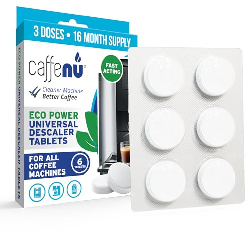 Caffenu Universal Entkalkungstabletten Kaffeevollautomat Kompatibel mit Bosch, Jura, Siemens & Melitta - 6x9g - Entkalker Kaffeemaschine für Heißeren Kaffee & Verlängerte Lebensdauer