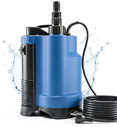 Schmutzwasserpumpe CHM GmbH® Drainage Tauchpumpe 13.000 l/h 8,5 m Förderhöhe, 0,85 bar 750 Watt integrierter Schwimmer