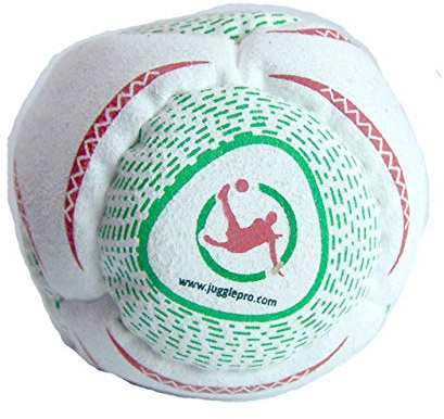 Juggle Pro Footbag World Cup – Offizieller Footbag mit 8 Panels – Handgenähter Jonglierbälle aus Amara Ultra Suede – Freestyle & Tricks (IT)