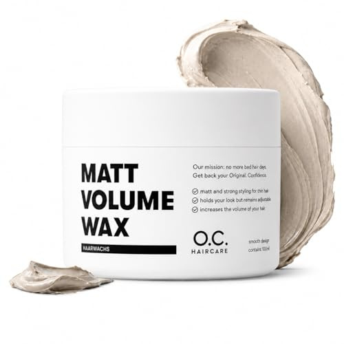 O.C. HAIRCARE Haarwachs – Mattes Finish – mit starkem Halt & Volumen – Haarwachs Männer – Kein Verkleben – Ideal für feines & dünnes Haar – 30 Tage risikofrei testen – Made in Germany