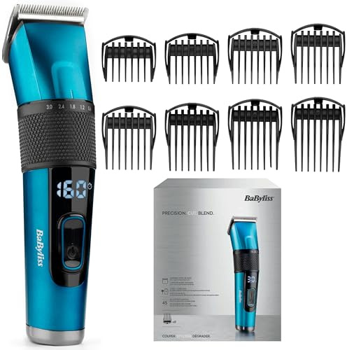 BaByliss Japanese Steel Haarschneider – Lithium-Akku, 160 Minuten Laufzeit, 3 Stunden volle Ladezeit, inklusive Hartschalenkoffer, Schwarz, E990E