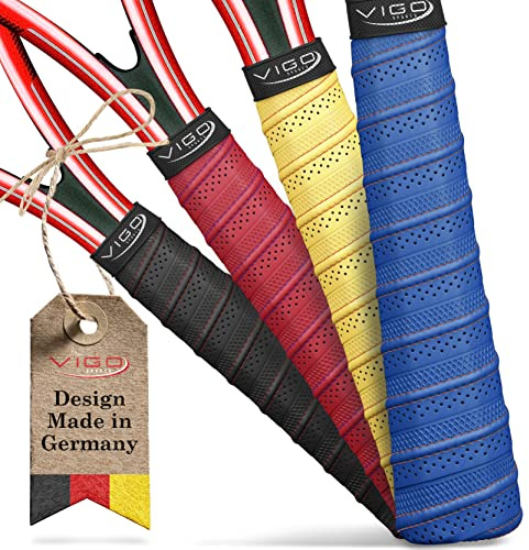 Vigo Sports selbstklebendes Tennis Griffband mit Anti-Schweiß Technologie – rutschfestes Badminton universell für Tennisschläger, Schläger & Overgrip