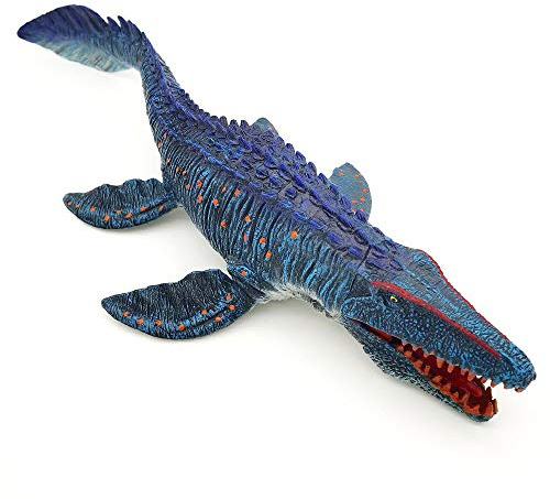 SIENON Jurassic Mosasaurus Dinosaurier-Spielzeug 34cm, realistische Dinosaurier-Spielzeugfiguren, Dino-Figur, große Tiefsee-Kreatur aus Kunststoff handbemaltes Ozean-Tiermodell-Spielset, Kuchendeckel